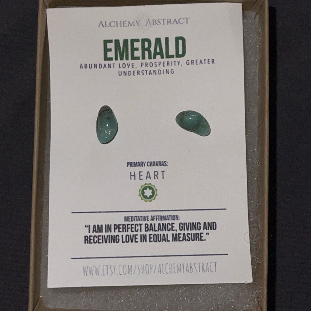 Emerald Green Stud Earrings